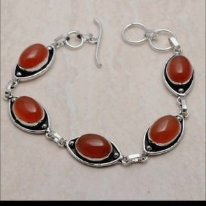 New carnelian sterling silver bracelet